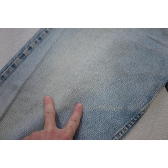 Levi's 550 Relaxed Fit Straight Blue Denim Jeans Rugged Mens Sz 40 x 31(Altered) - Picture 8 of 16